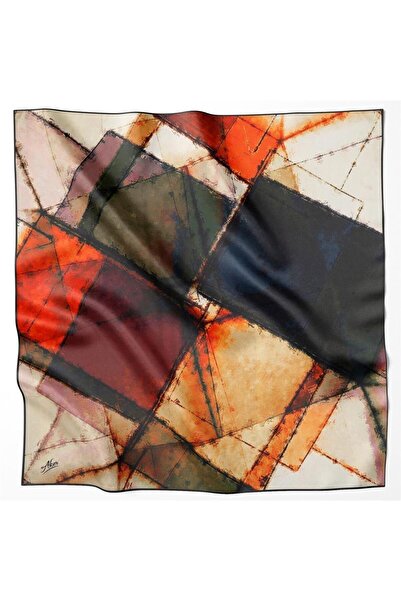 Aker Polyester Scarf 52016 Green Argyle Pattern