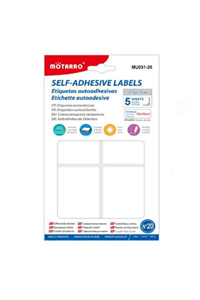 MOTARRO ملصقات لاصقة MU031-20، ملصقات لاصقة ذاتية اللصق للاستخدام في المكتب و...