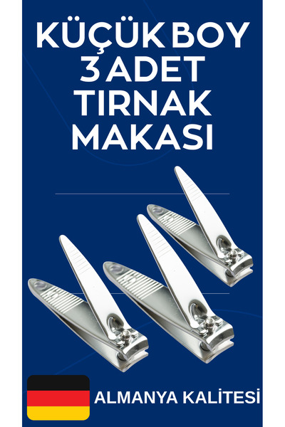 lunicare 3 Adet Ultra Keskin Küçük Boy Tırnak Makası Seti - Nail Clipper Set