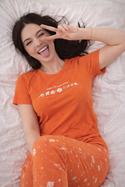 sleeproom Penye Kadın Kısa Kollu PİJAMA TAKIM