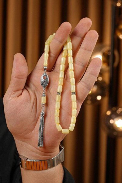 dergah tesbih Silver Design Capsule Model Original Drop Amber Prayer Beads (A...