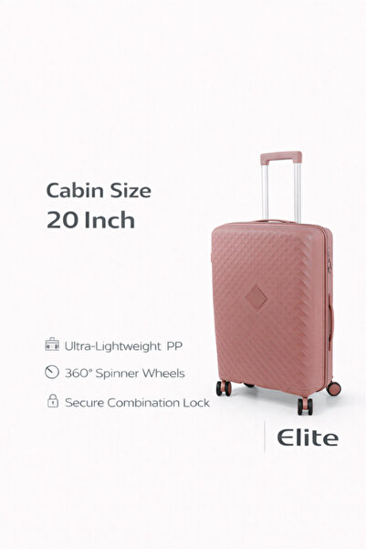 Elite - Premium Hard-Shell Luggage 20 inch – Lightweight Spinner Suitcase – R...