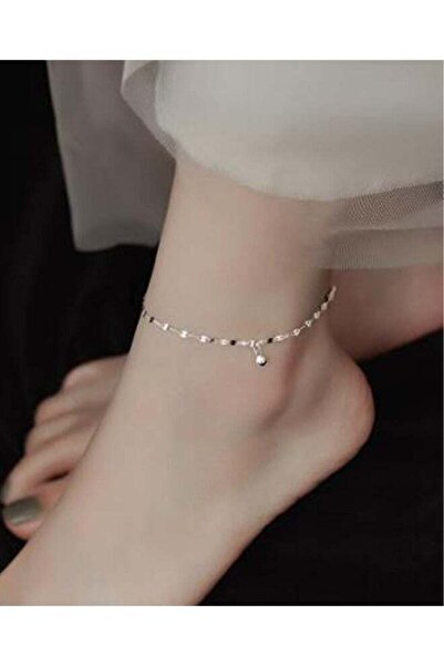 Generali 925 Silver Transfer Bead Ankle Chain With A Free Packaging Box