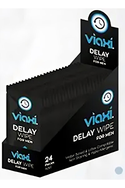 Viaxi مناديل مبللة لتأخير التأخير للرجال، 24 قطعة