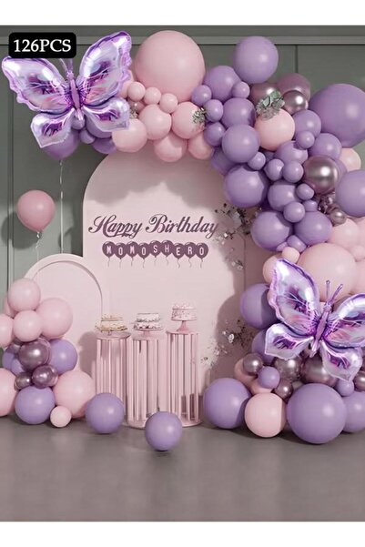 Generic Purple Butterfly Birthday Decorations Happy Birthday Party Decoration...