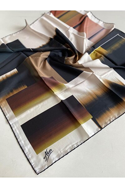 Aker Polyester Scarf 51812 Yellow Mixed Pattern