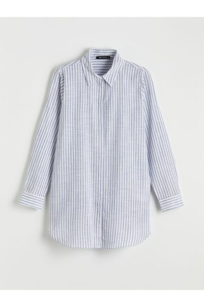 LC Waikiki Blue Striped Women's Shirt Tunic from Guli's Store