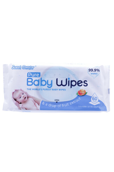 Pampers Baby Wipes مناديل مبللة للأطفال، 99% ماء، 60 منديل