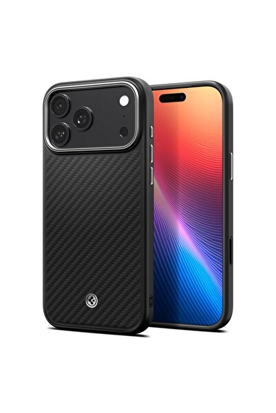 Spigen Carcasă Enzo Aramid pentru iPhone 17 Pro, Neagră