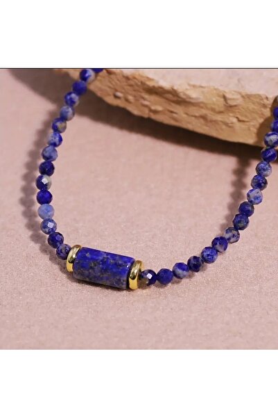 best bioenerji taş terapi Lapis Lazuli Necklace –6 mm Natural Stone