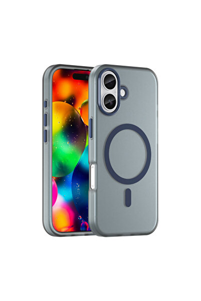 OEM Magnetic Matte Blue Case for iPhone 17 with MagSafe