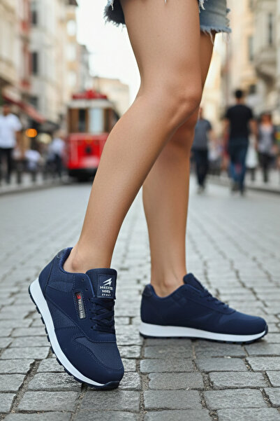 Dark Heel Kadın Lacivert Günlük Bağcıklı Casual Rahat Taban Sneaker Konforlu ...
