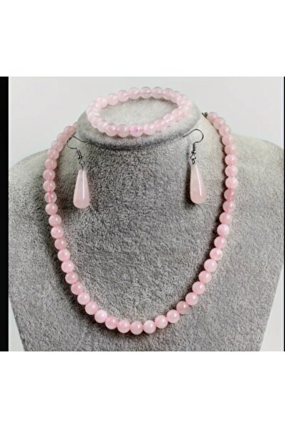 best bioenerji taş terapi Pink Quartz Set – 8 mm Natural Stone