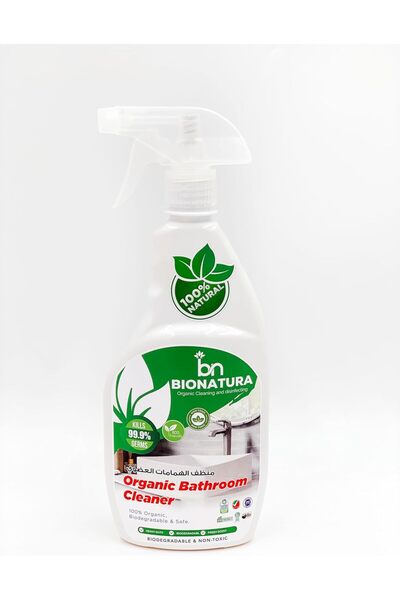 Bionatura بخاخ منظف حمامات عضوي، 750 مل، يقضي على 99.9% من الجراثيم، نباتي، ق...