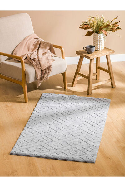 LC Waikiki Gri Desenli Halı 80x150 cm