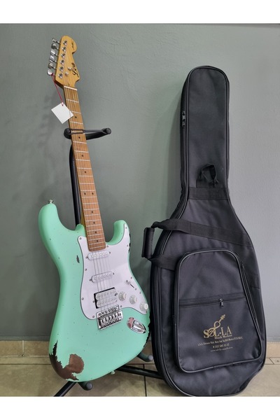 LEA Elektro gitar (Soft case kılıf+pena+askı) Eskitilmiş
