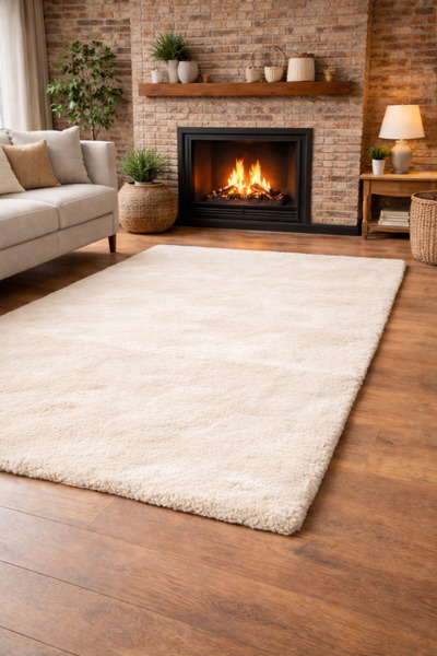 Homz Tavşan Tüyü Peluş Halı Kaymaz Taban Yumuşak Dokulu Salon Yatak Odası Hal...