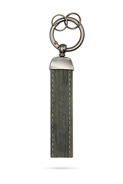 Ford Carbon Fiber Leather Keychain with Metal Ring 360° Rotation Durable Car ...