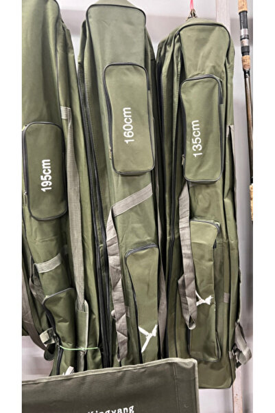 OEM Husă pescar cu 3 compartimente 205 cm