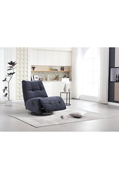 ALTIS كرسي استرخاء هزاز ودوار بدون مساند للذراعين، كرسي مريح قابل للإمالة مع ...