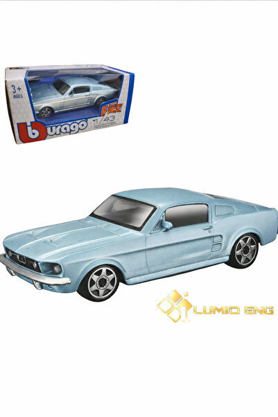 BBURAGO Mașinuță Ford Mustang GT 1967 – Metalic, 1:43