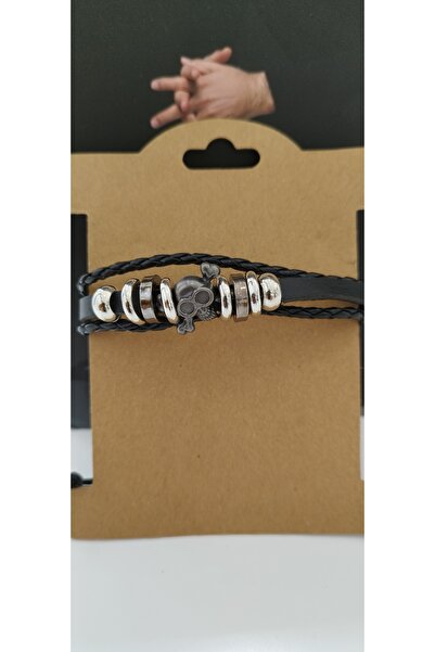 MJCM SARL Punk Style Gothic Bracelet, Adjustable Faux Leather Bracelet, Suita...