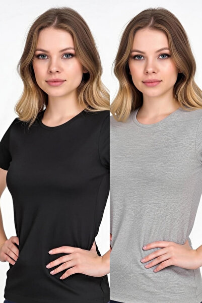 Gawzera Berrak 2-Pack Short Sleeve Crew Neck Cotton Women's Undershirt