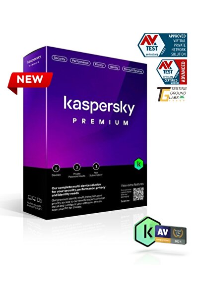 KASPERSKY Premium Total Security for 5 Devices - 3 Private Password Vaults - ...