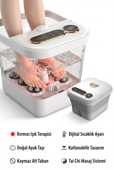 DEMPOWER Isıtmalı Uzaktan Kumandalı Katlanır Ayak Masaj ve Bakım Aleti
