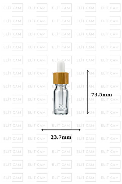 Elitcam 5 CC ŞEFFAF CAM DAMLALIKLI ŞİŞE - BEYAZ EMZİK- (10 adet)