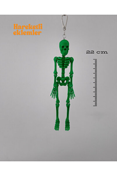 3DcraftTr 22cm Hareketli İskelet Figürü - Çanta, Anahtarlık ve Dekor Aksesuarı