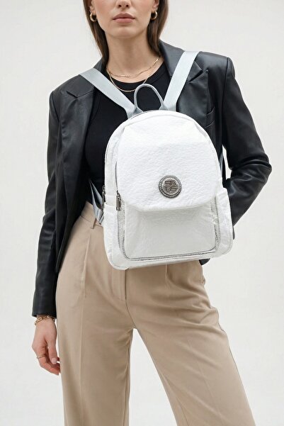 Redoxy Rucsac de damă cu design special, texturat, lucios și din material moa...