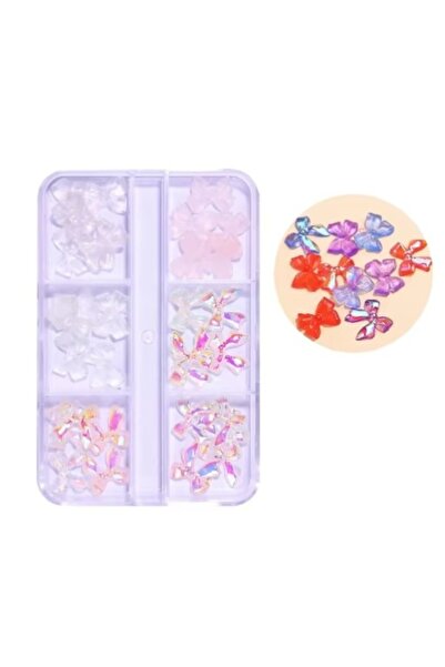 Pink Nails 3D Bow Set Sunlight