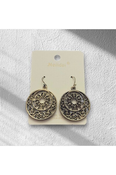 TChic أقراط فضية على شكل حلقة عرقية