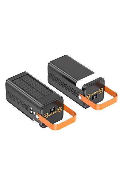 MATECHNO Solar 80.000 Mah Güneş Enerjili Led Işıklı Powerbank Şarj Aleti 4xUs...