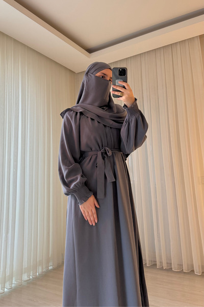 durushams Sufle Ferace Set, Medina Silk Sufle Dress Belt Set, Ferace Set, Kam...