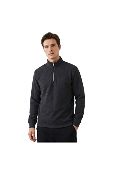 trender Mock Neck Thessaloniki Men's Sweat 5116 Anthracite