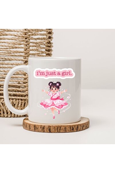kubdekor Printed Mugs with the Inscription I Am Just a Girl