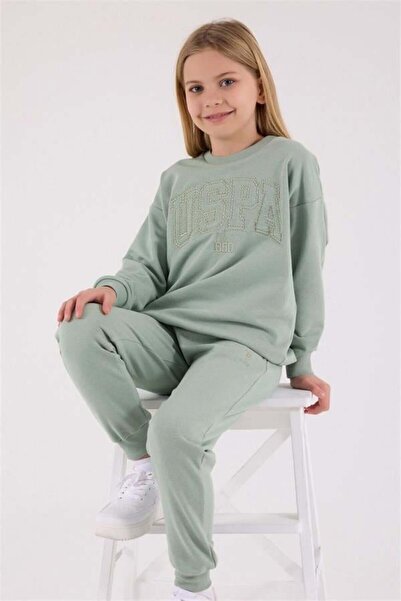 U.S. Polo Assn. Green Girl's Tracksuit Set