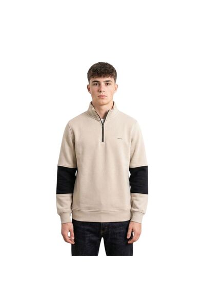 trender Zippered Sleeve Piece Three Thread Sh Fleece-Lined Men's Sweat 5741 S...