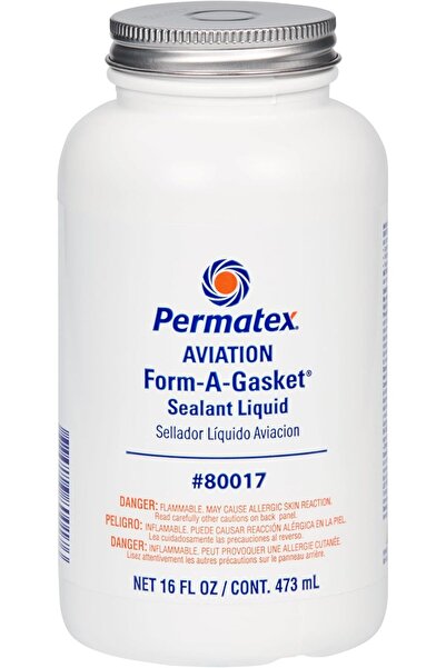 Permatex AVIATION FORM-A-GASKET NO. 3 SEALANT LIQUID, Brown 16 OZ Pack of 1