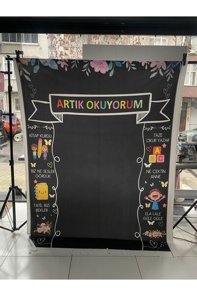 PROMISEBACKDROP2 150x200 Cm Okuma Bayramı Fonu Okul Panoları, Etkinlik Fon