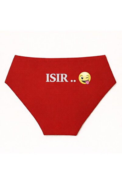 TWINTICKS Kadın Kırmızı Külot – Eğlenceli Yazı Detaylı, Sevgiliye Özel İç Çam...