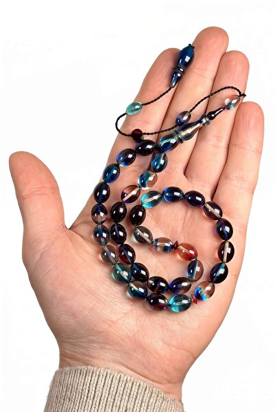 TESBİHKENTİ Master Craftsmanship System Tassel Fire Amber Prayer Beads