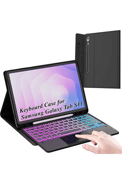HYX Touchpad Folio Tablet Cover with S-Pen Holder - Wireless Keyboard Case fo...