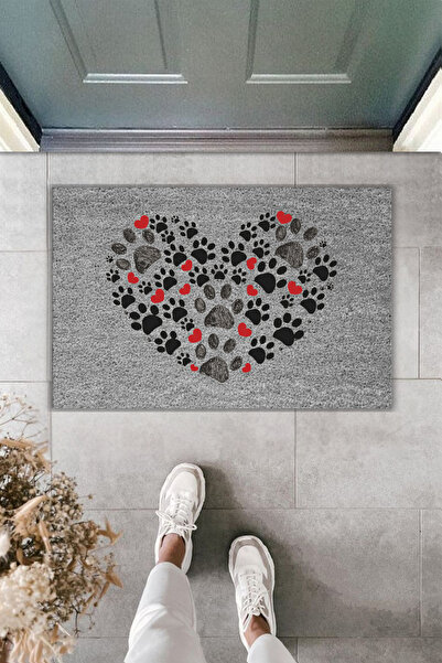 Rugmood سجادة مدخل حديثة بطباعة رقمية - تصميم قلب متعدد الأصابع - سجادة أمام ...
