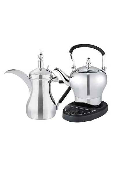 Primo Plus Electric Coffee & Tea Pot Set with Dual Hot Plate, Digital Touch C...