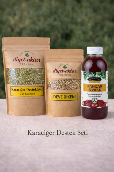 DiyetAktar Karaciğer Destek Seti – Bitki Çayı Karışımı + Deve Dikeni + Pancar...