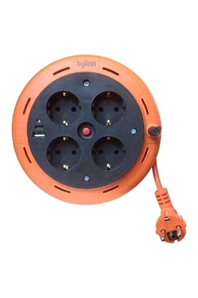Bylion PHE-05310-F 3X1 5m Uzatmalı Kablo Makarası