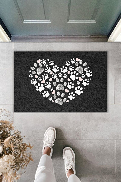 Rugmood سجادة مدخل حديثة بطباعة رقمية - تصميم قلب متعدد الأصابع - سجادة أمام ...